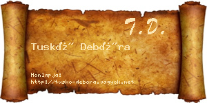 Tuskó Debóra névjegykártya